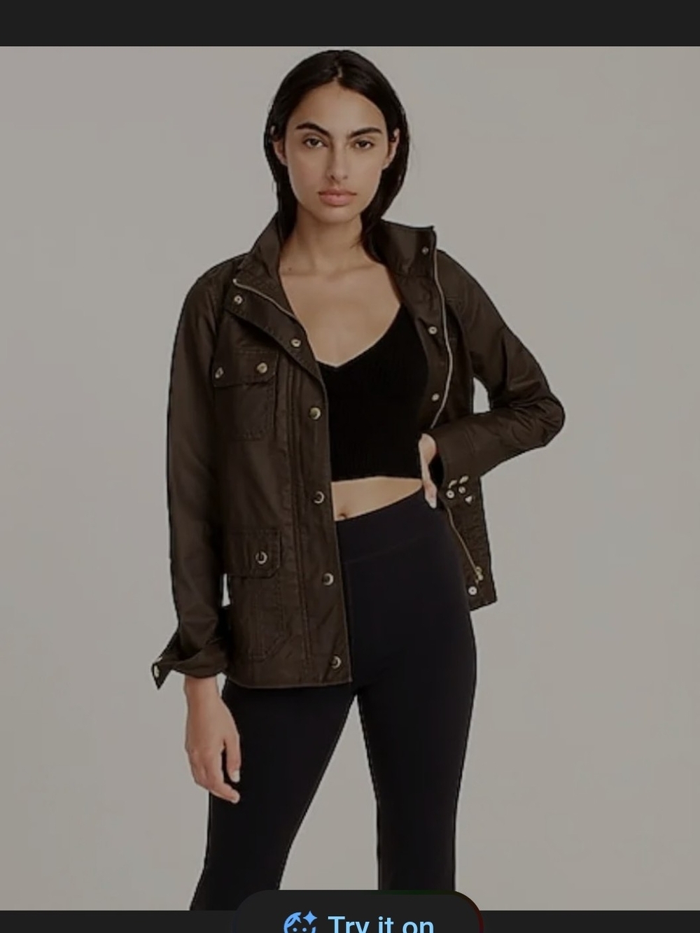 J.Crew Downtown Field Jacket Army Green Womens Size XS